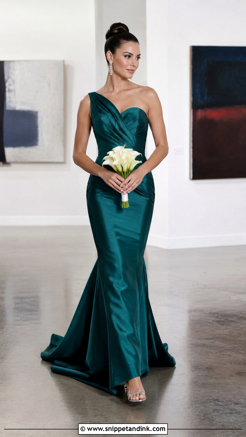 Teal Green Mermaid Wedding Gown - Snippet and Ink - 20 Green Wedding Gown Ideas