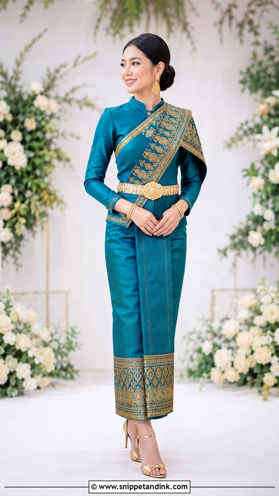Teal Lao Wedding Dress - Snippet and Ink - 20 Lao Wedding Dress Ideas
