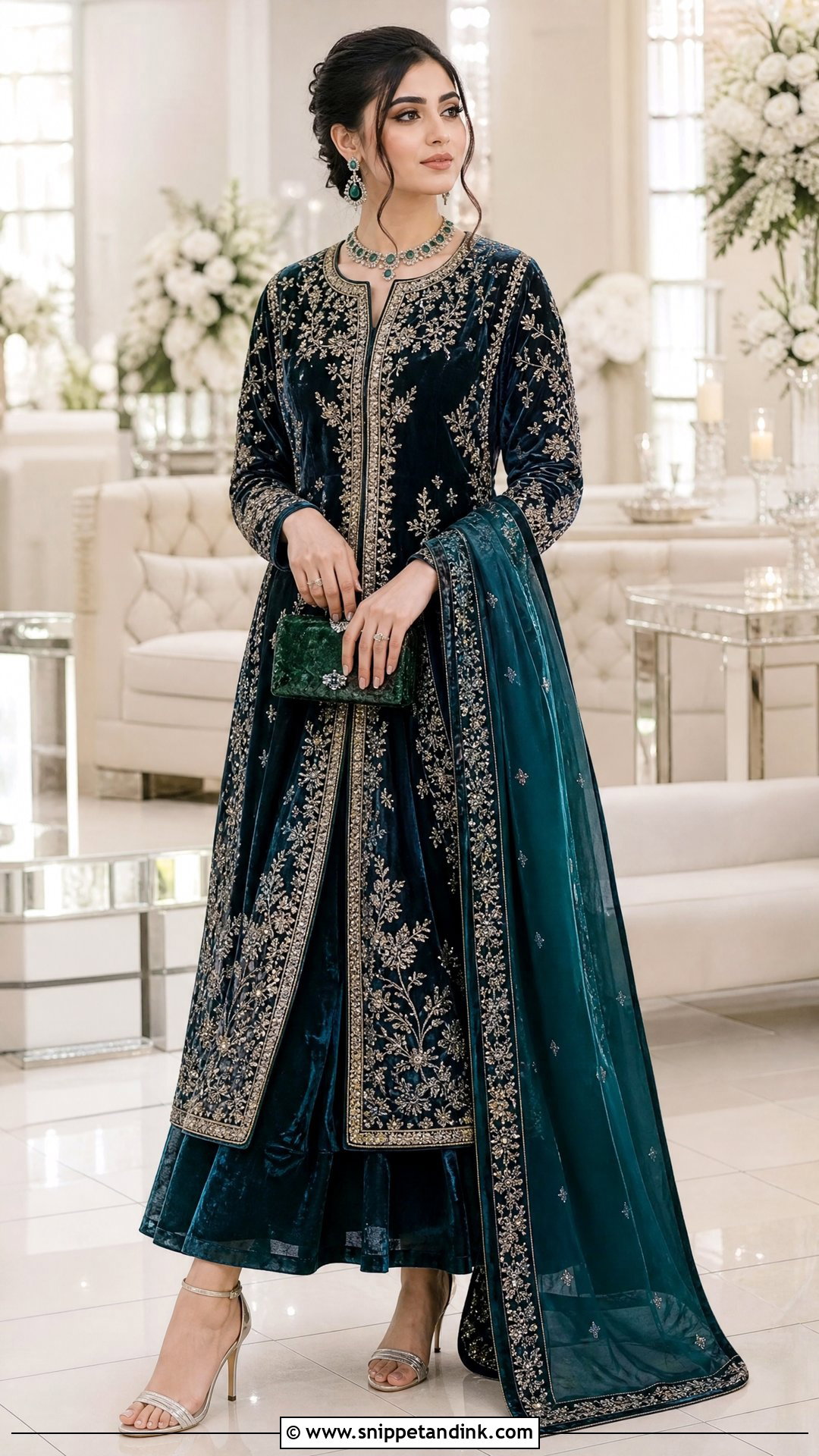 Teal Walima Dress - Snippet and Ink - 20 Walima Dress Colours