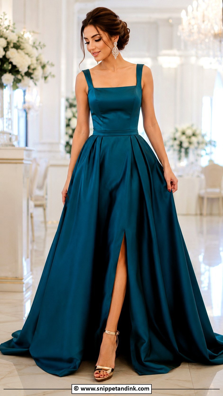 Teal Wedding Dress - Snippet and Ink - 25 Non Traditional Wedding Dress Colors