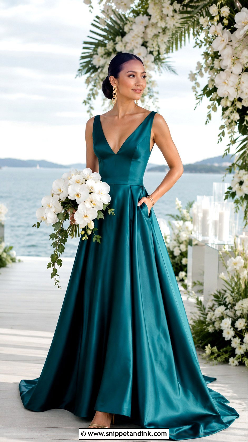 Teal Wedding Gown - Snippet and Ink - 25 Colored Wedding Gowns