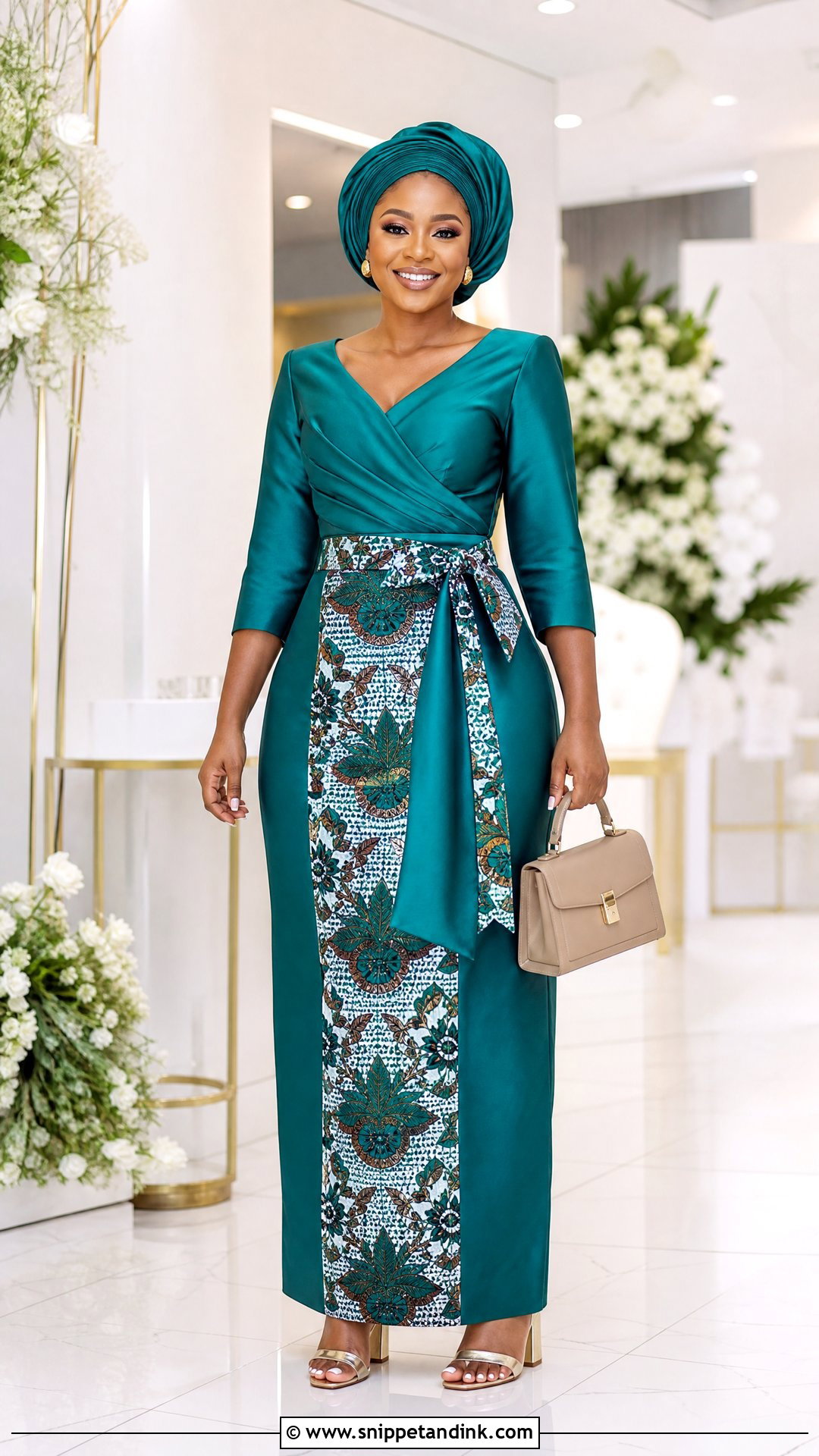 Teal Wrap Chilanga Mulilo Dress - Snippet and Ink - 20 Chilanga Mulilo Dress for Bride Ideas