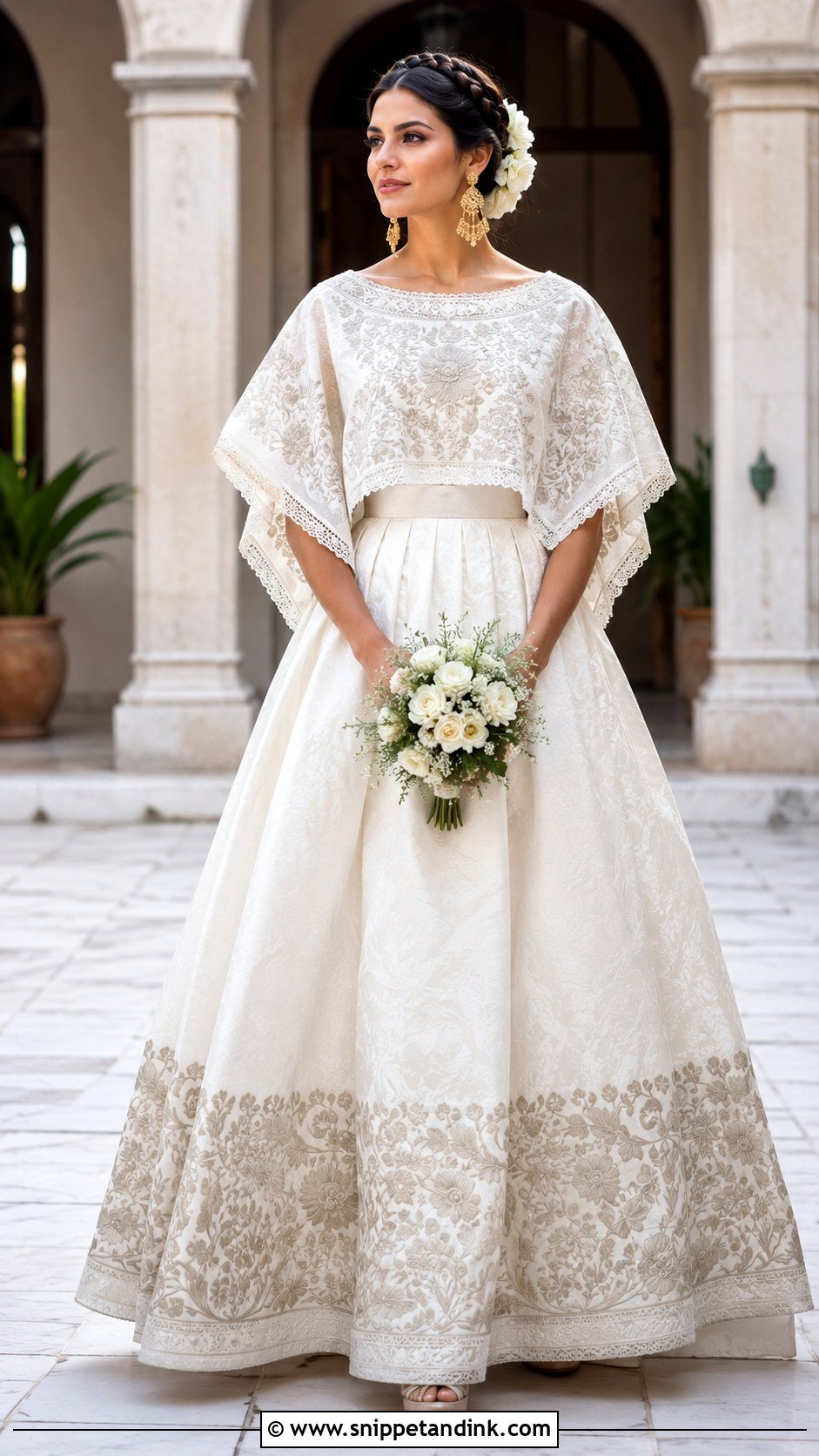 Tehuana Inspired Mexican Wedding Dress - Snippet and Ink - 20 Mexican Style Wedding Dresses