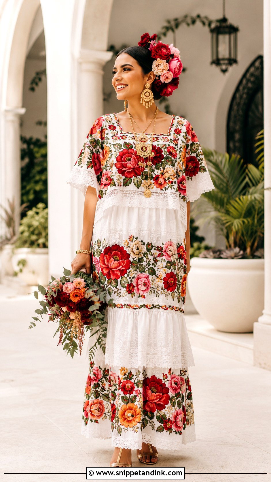 Tehuana Mexican Wedding Dress - Snippet and Ink - 25 Traditional Mexican Wedding Dress Ideas