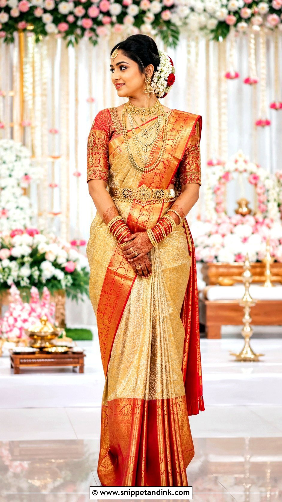 Telugu Bride Bridal Bun Look - Snippet and Ink - 25 Telugu Bride Ideas