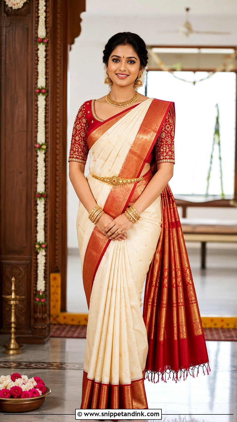 Telugu Bride Gadwal Saree - Snippet and Ink - 25 Telugu Bride Ideas