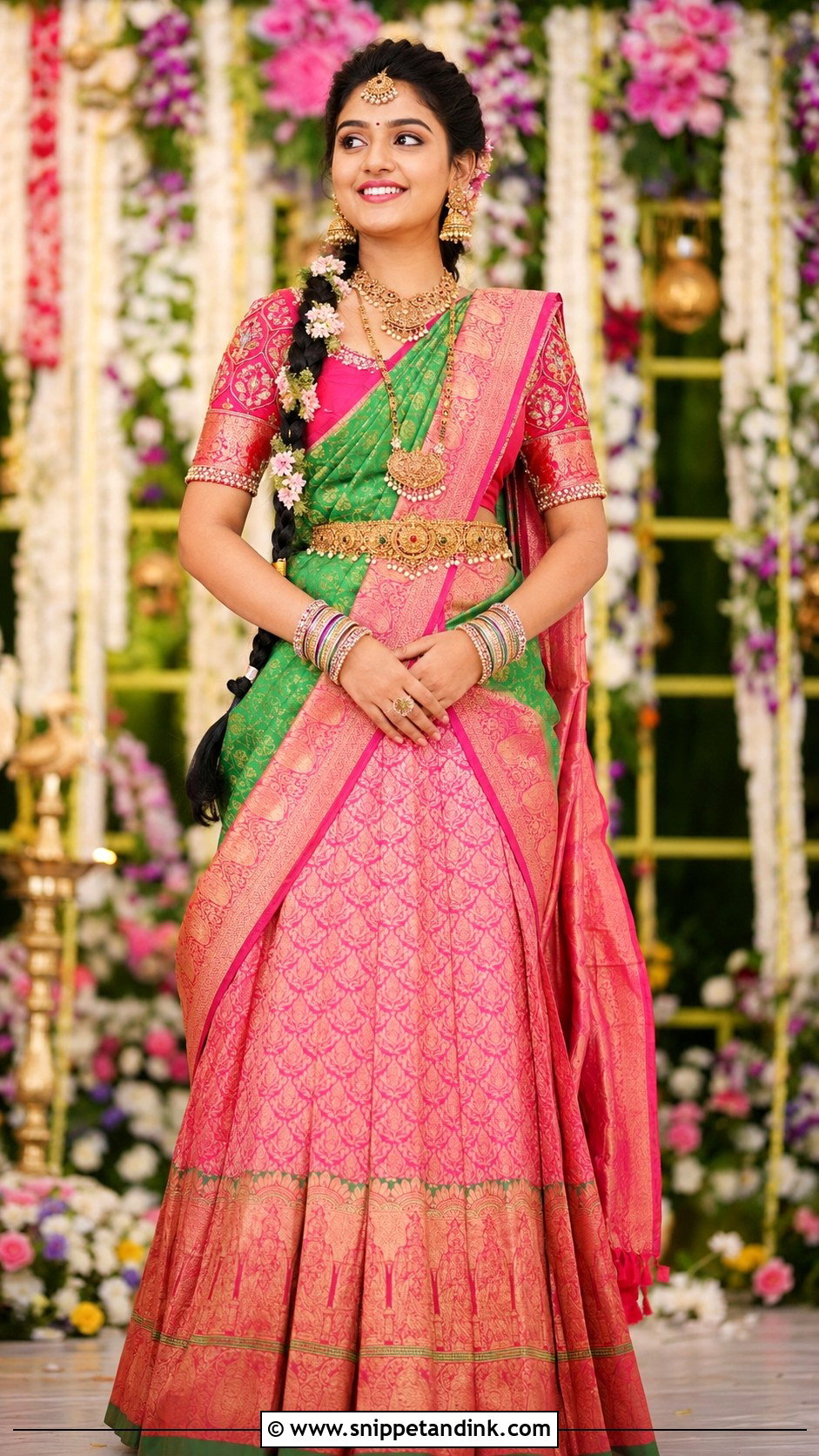 Telugu Bride Half Saree - Snippet and Ink - 25 Telugu Bride Ideas
