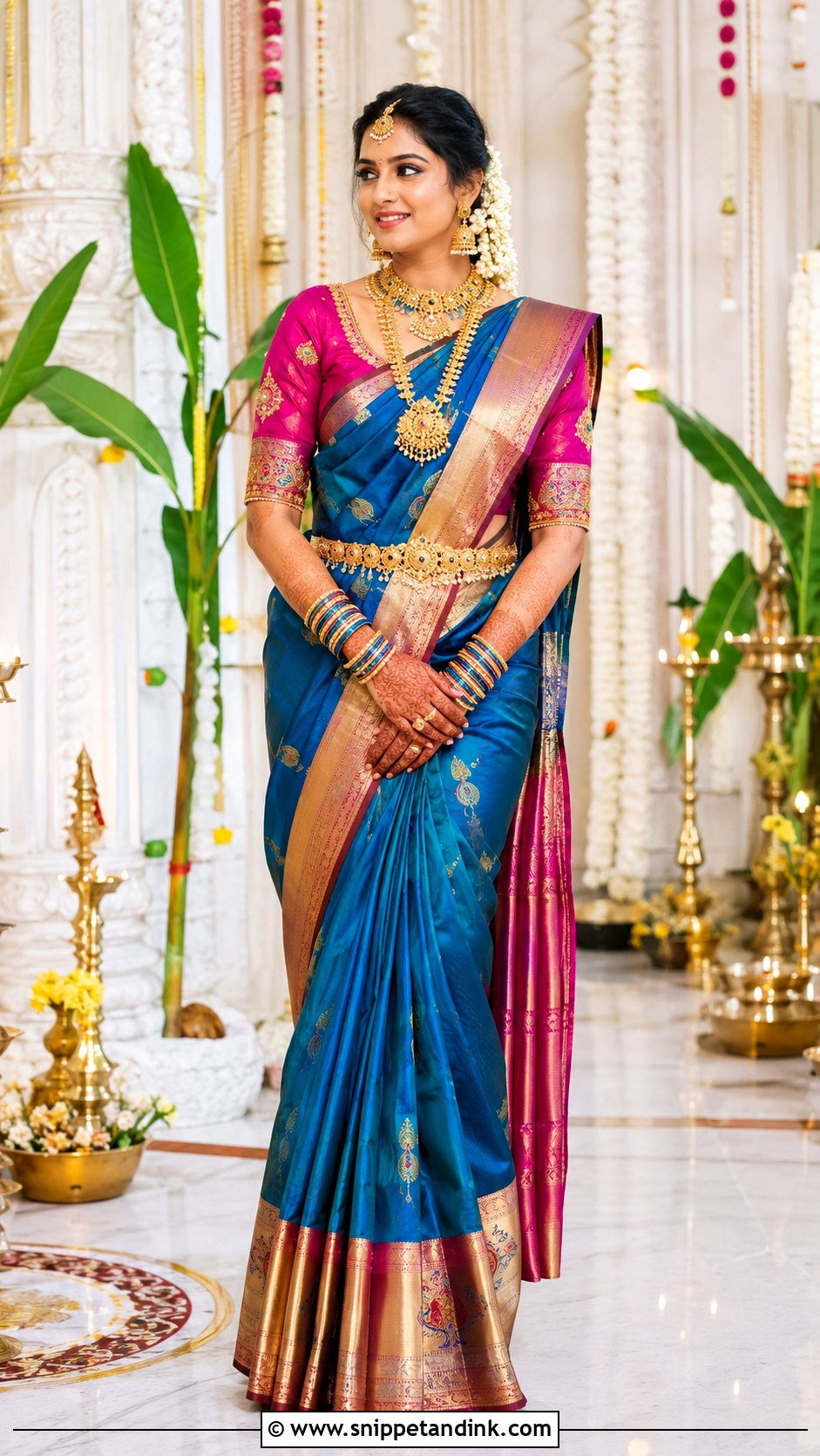 Telugu Bride Kuppadam Pattu Saree - Snippet and Ink - 25 Telugu Bride Ideas