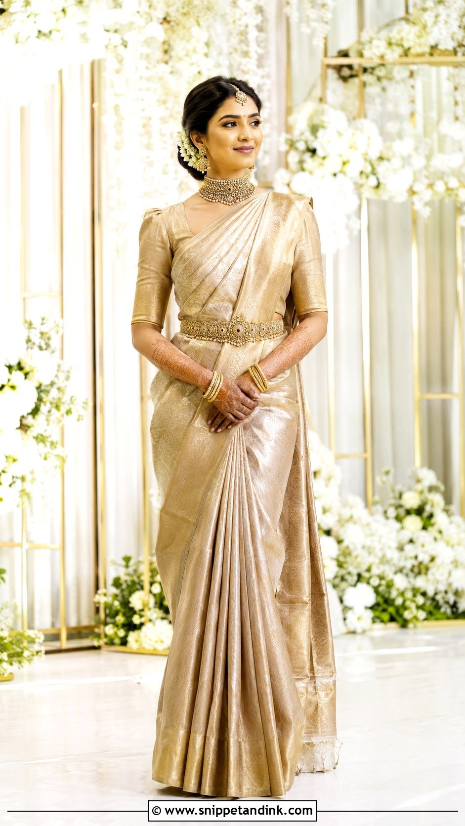 Telugu Bride Modern Saree Look - Snippet and Ink - 25 Telugu Bride Ideas