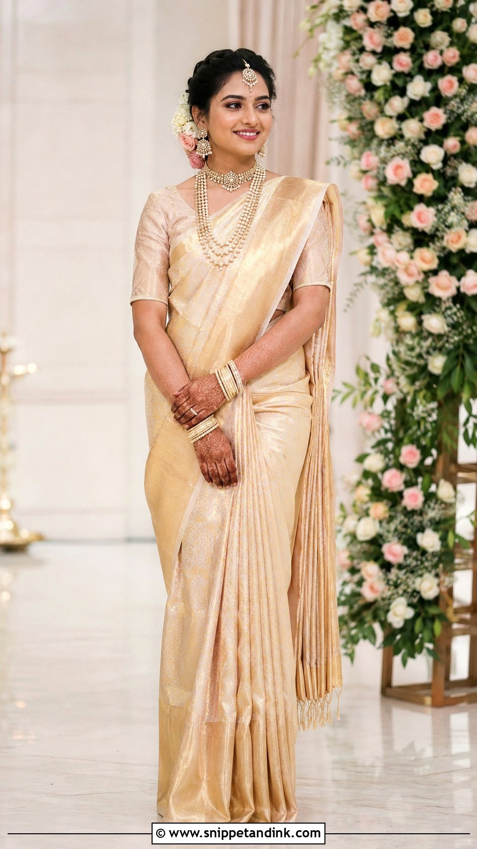 Telugu Bride Pearl Jewelry Look - Snippet and Ink - 25 Telugu Bride Ideas