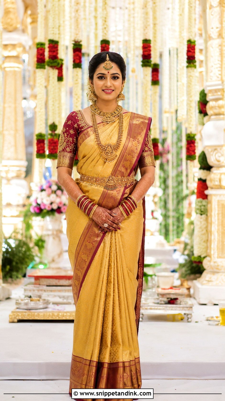 Telugu Bride Red Pattu Saree - Snippet and Ink - 25 Telugu Bride Ideas
