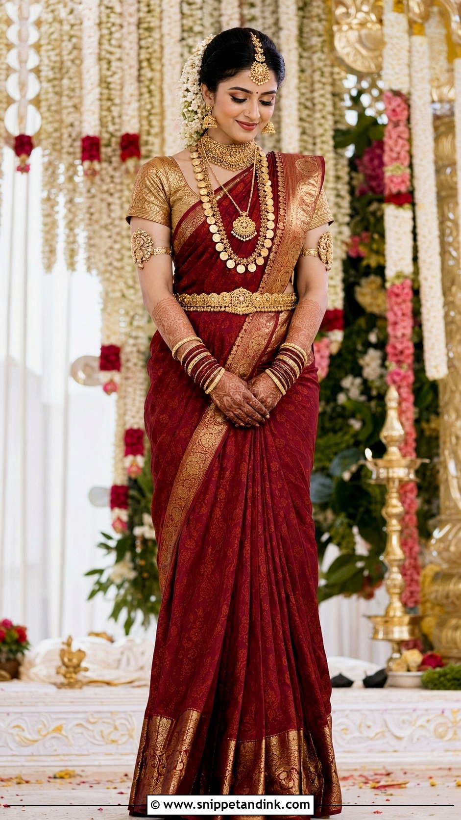 Telugu Bride Temple Jewelry Look - Snippet and Ink - 25 Telugu Bride Ideas