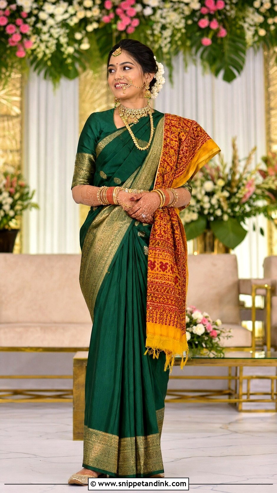 Temple Wedding Kumauni Bride - Snippet and Ink - 20 Kumauni Bride Ideas