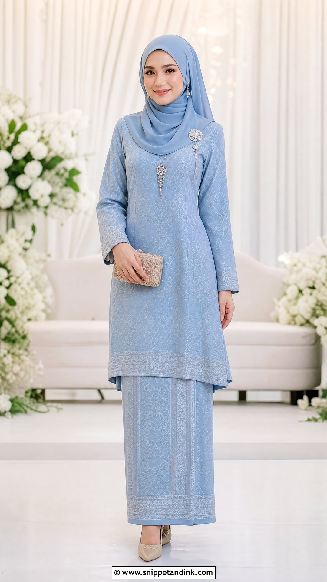Tenun Pahang Baju Kurung Malay Wedding Dress - Snippet and Ink - 20 Traditional Malay Wedding Dress Ideas