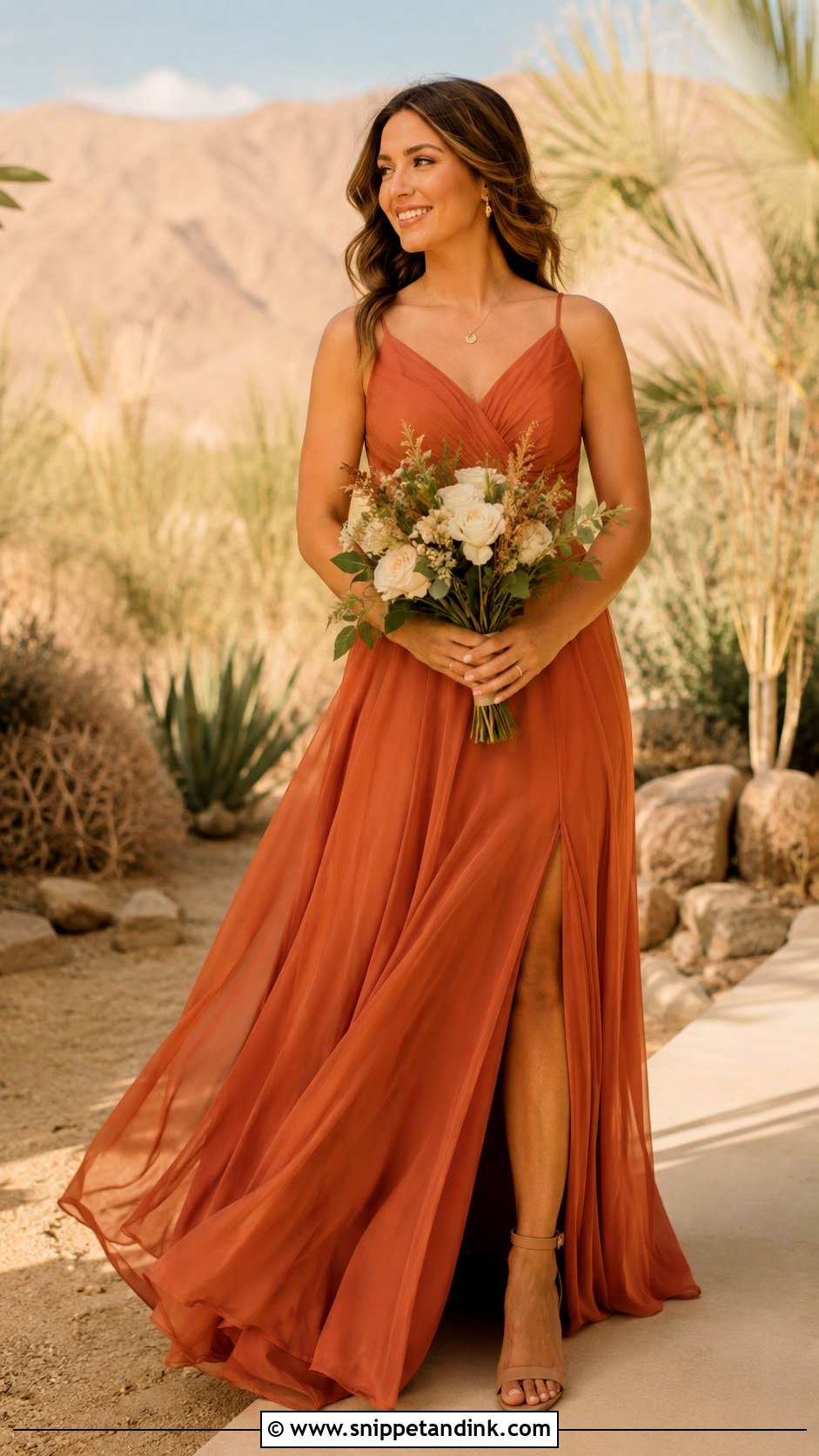 Terracotta Bridal Party Dress - Snippet and Ink - 25 Bridal Party Dress Ideas