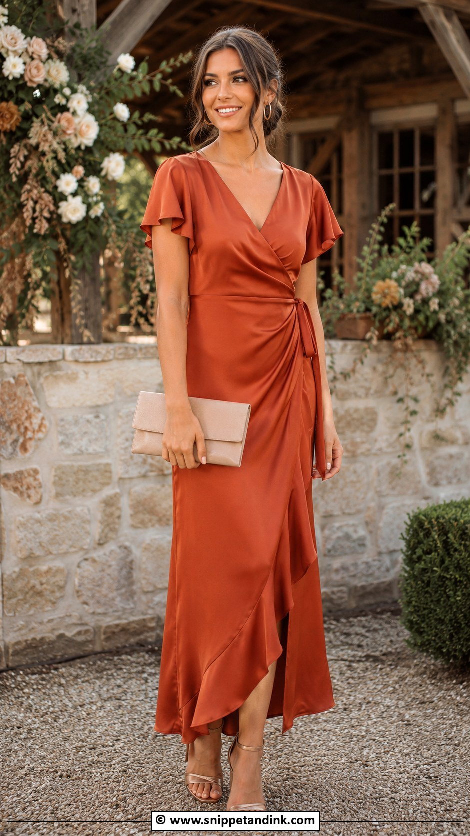 Terracotta Bridesmaid Dress - Snippet and Ink - 30 Bridal Maid Dress Ideas