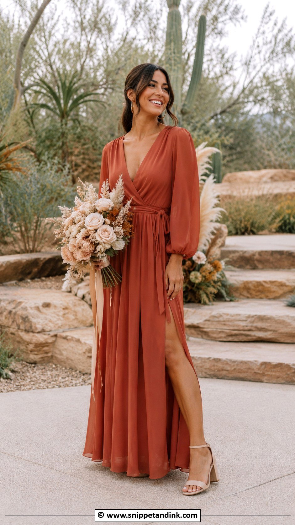 Terracotta Bridesmaid Dress - Snippet and Ink - 30 Brides Maids Dresses