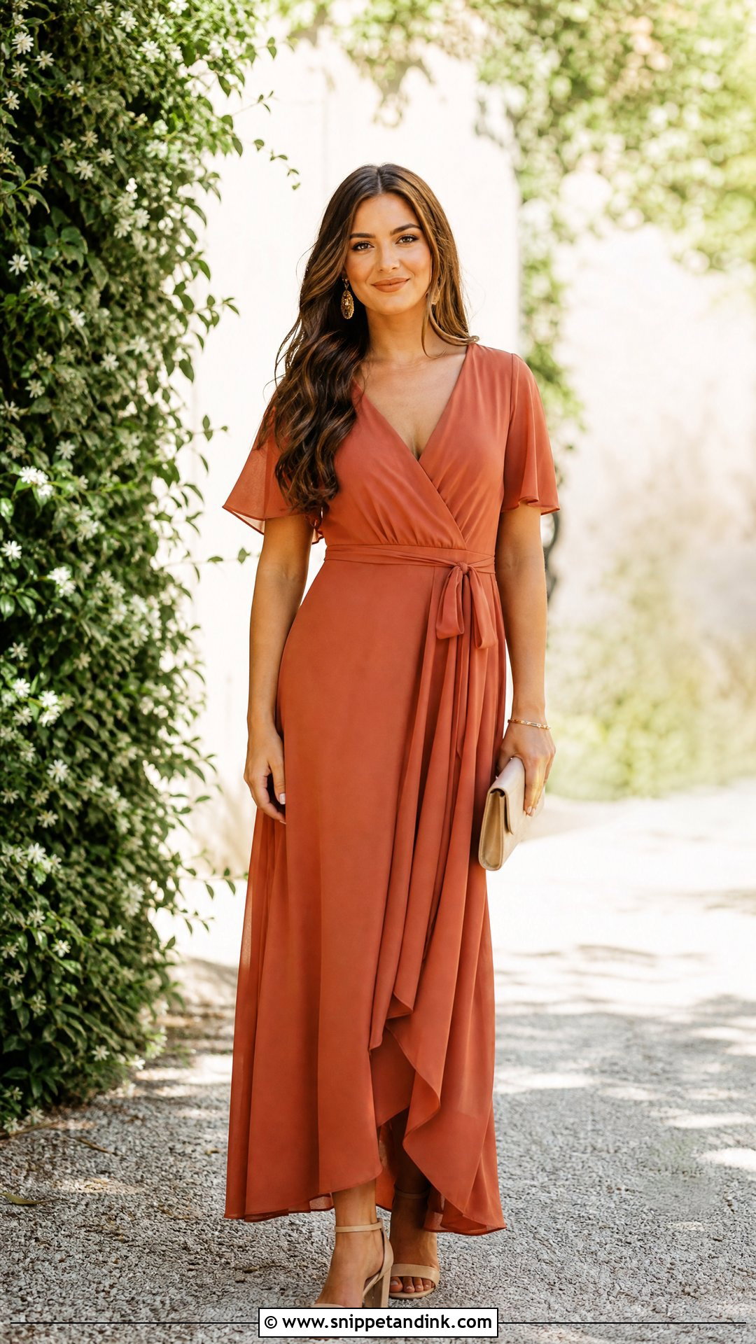Terracotta Maid Of Honor Dress - Snippet and Ink - 25 Wedding Maid of Honor Dresses