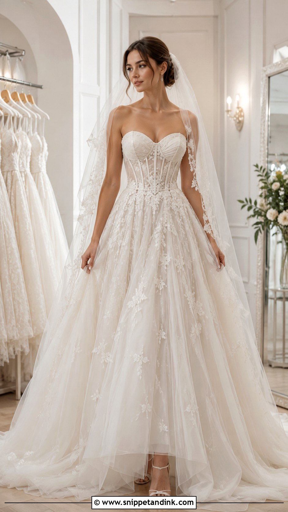 Textured Corset Wedding Dress - Snippet and Ink - 25 Textured Wedding Dress Ideas