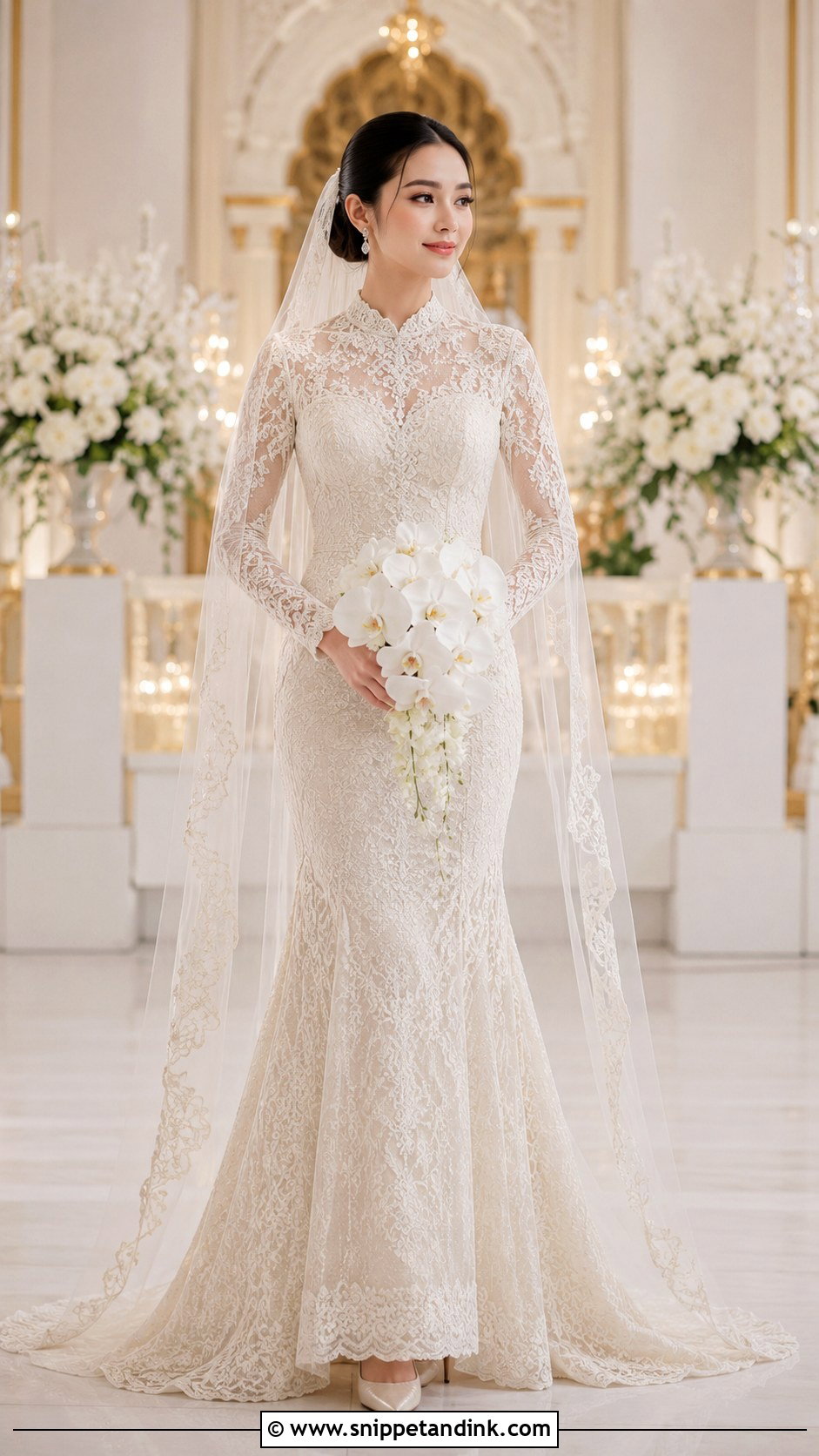Thai Lace Mermaid Wedding Dress - Snippet and Ink - 20 Thailand Wedding Dress Ideas