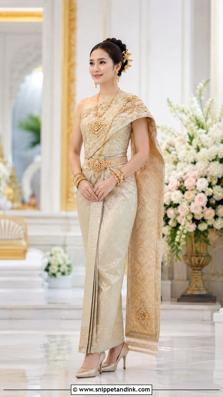 Thai Sabai Wedding Outfit - Snippet and Ink - 30 Asian Wedding Dress Ideas