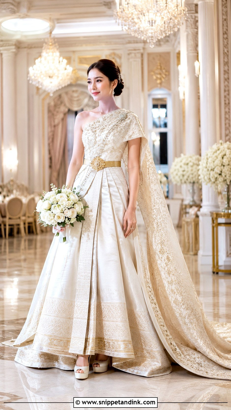 Thai Silk Ball Gown Wedding Dress - Snippet and Ink - 20 Modern Thai Wedding Dress Ideas