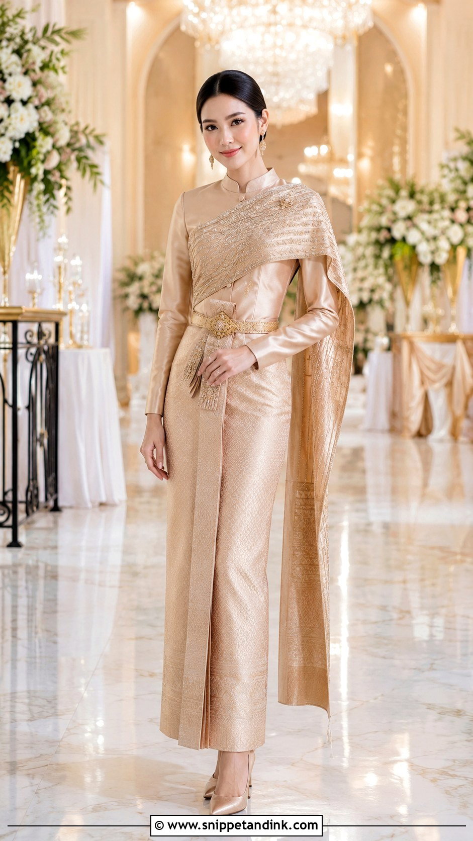 Thai Wedding Dress With Champagne Silk - Snippet and Ink - 25 Thai Wedding Dress Ideas