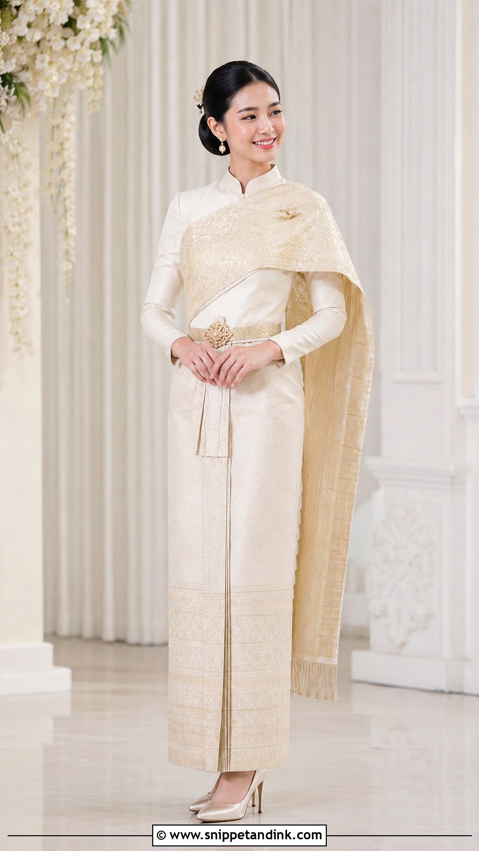 Thai Wedding Dress With Ivory Silk Skirt - Snippet and Ink - 25 Thai Wedding Dress Ideas
