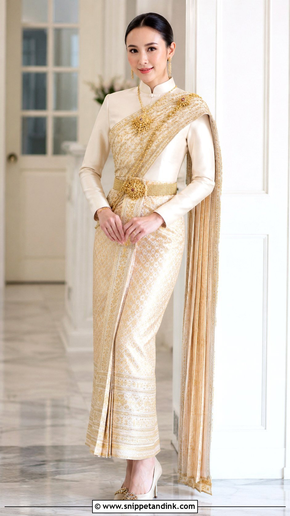 Thai Wedding Dress With Long Sleeve Bodice - Snippet and Ink - 25 Thai Wedding Dress Ideas
