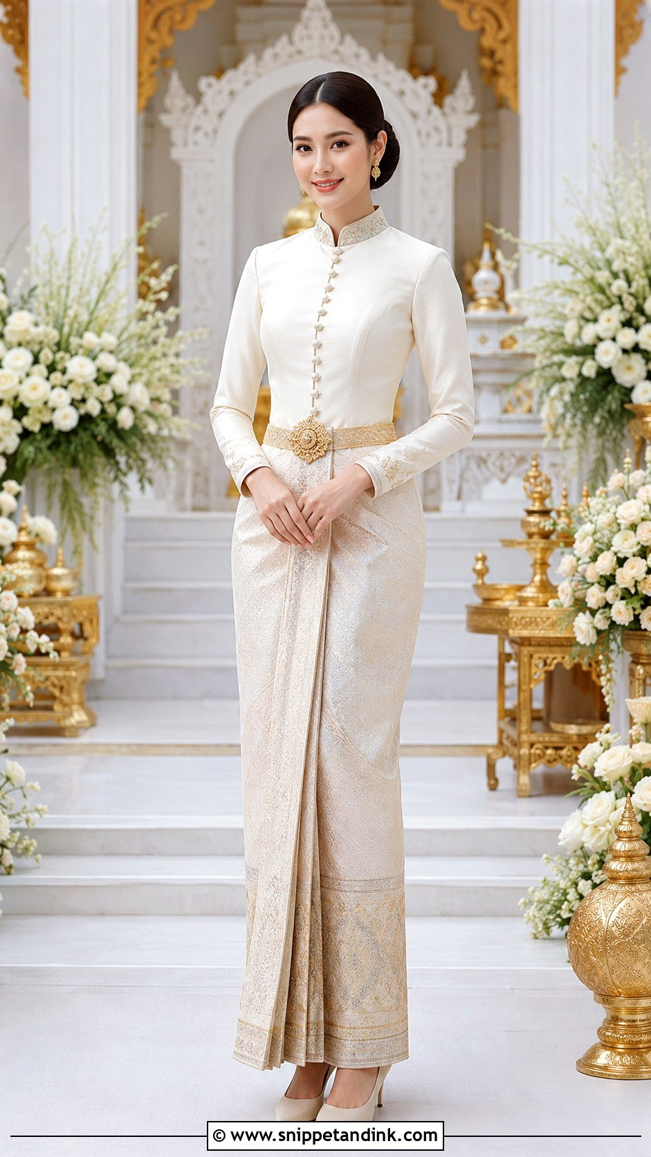 Thai Wedding Dress With Long Sleeves - Snippet and Ink - 20 Modern Thai Wedding Dress Ideas