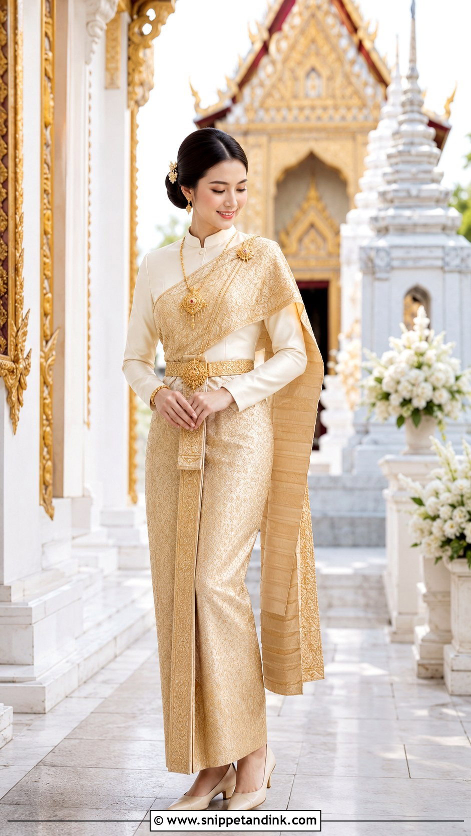 Thai Wedding Dress With Temple Ceremony Outfit - Snippet and Ink - 25 Thai Wedding Dress Ideas