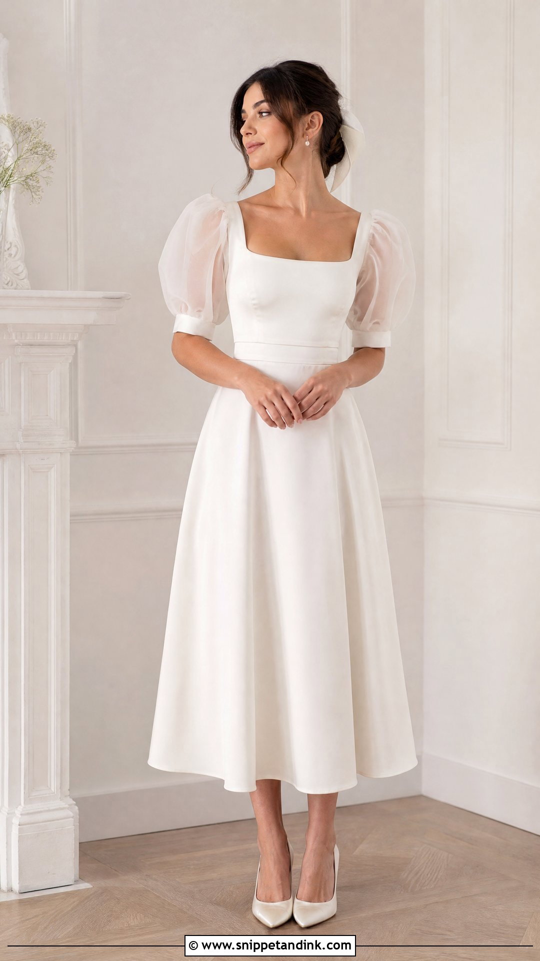The Reluctant Bride Puff Sleeve Dress Outfit - Snippet and Ink - 25 The Reluctant Bride Ideas