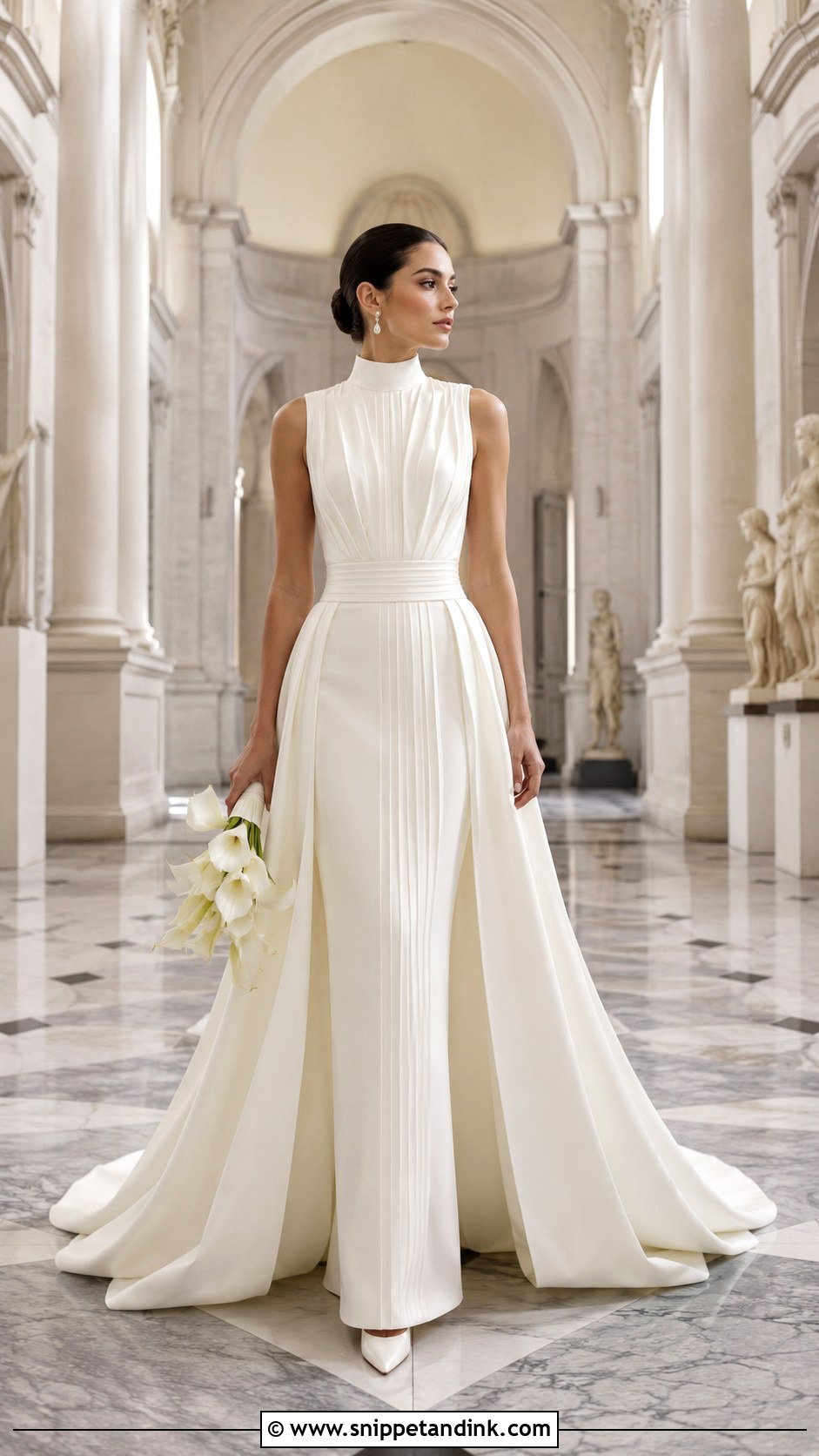 Themis Column Wedding Dress - Snippet and Ink - 20 Greek Goddesses Wedding Dress Ideas