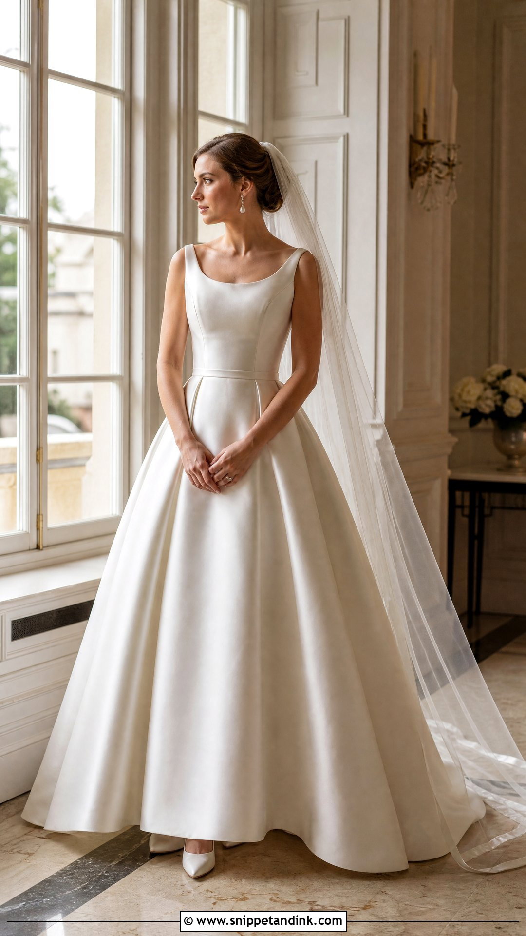 Thick Strap Satin Ball Gown Wedding Dress - Snippet and Ink - 20 Strap Wedding Dress Ideas