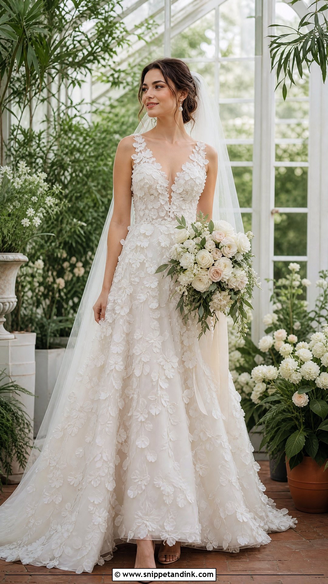 Three Dimensional Floral Wedding Dress - Snippet and Ink - 20 Unique Wedding Dress Inspiration Ideas