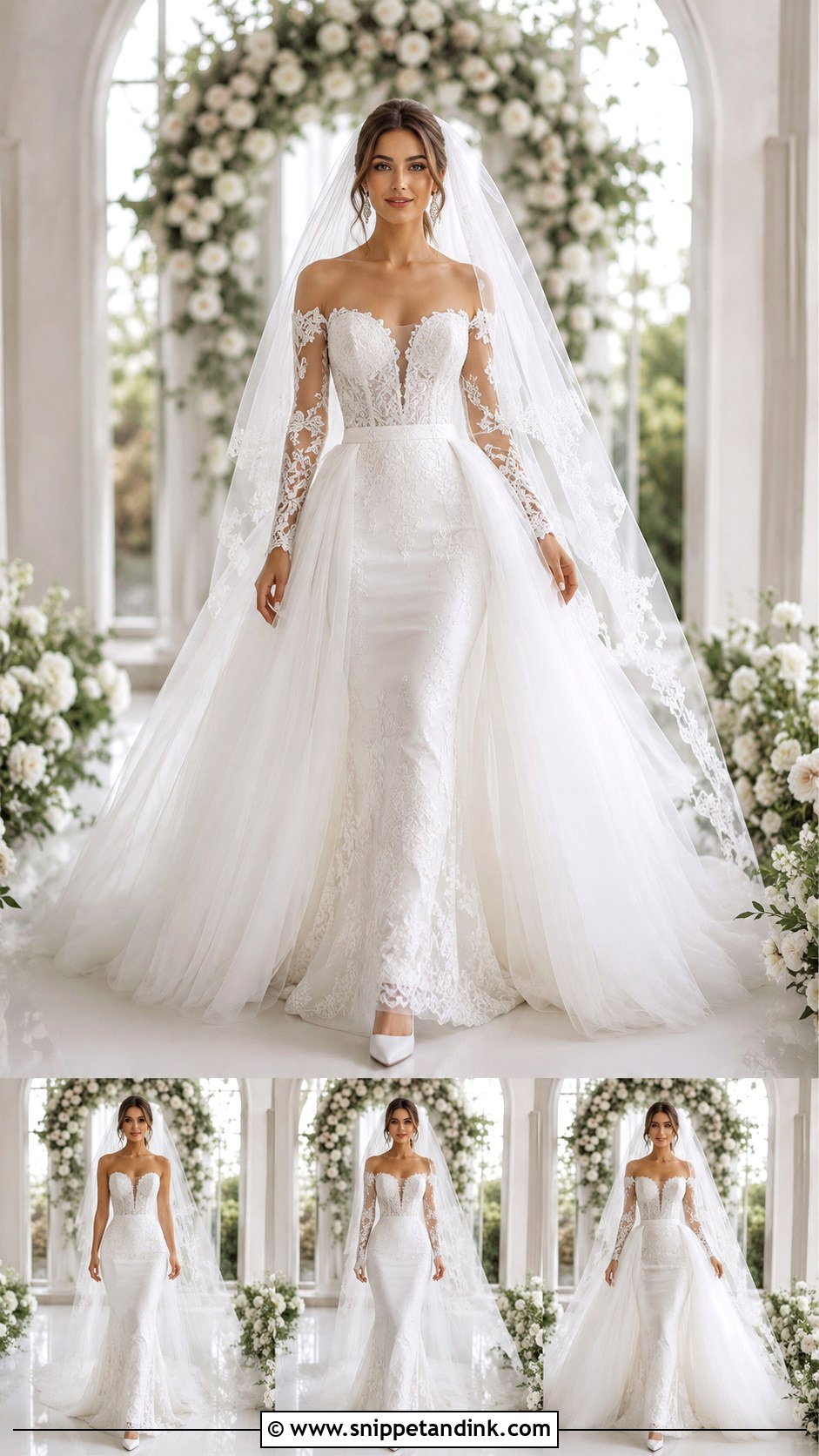 Three In One Convertible Wedding Dress - Snippet and Ink - 20 Convertible Wedding Dresses