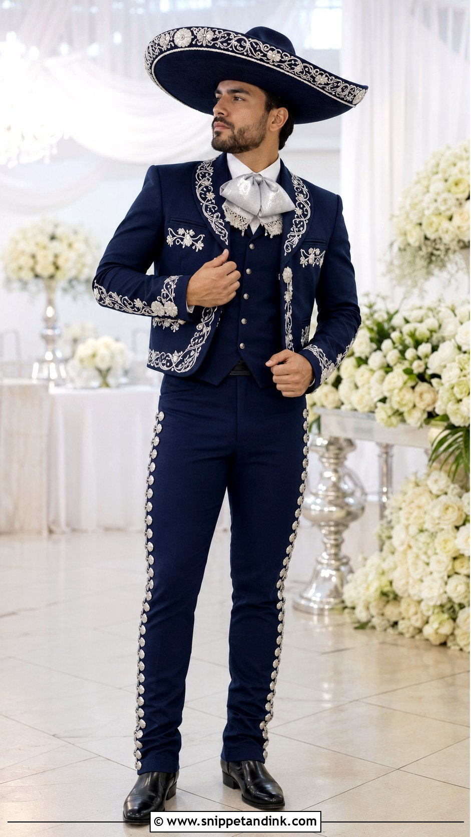 Three Piece Charro Wedding Suit - Snippet and Ink - 20 Charro Wedding Suit Ideas