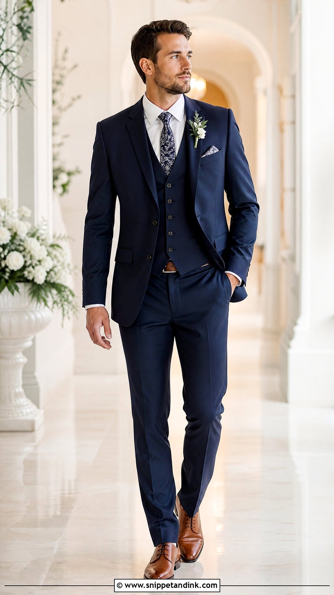 Three Piece Groomsman Suit - Snippet and Ink - 25 Groomsman Outfits