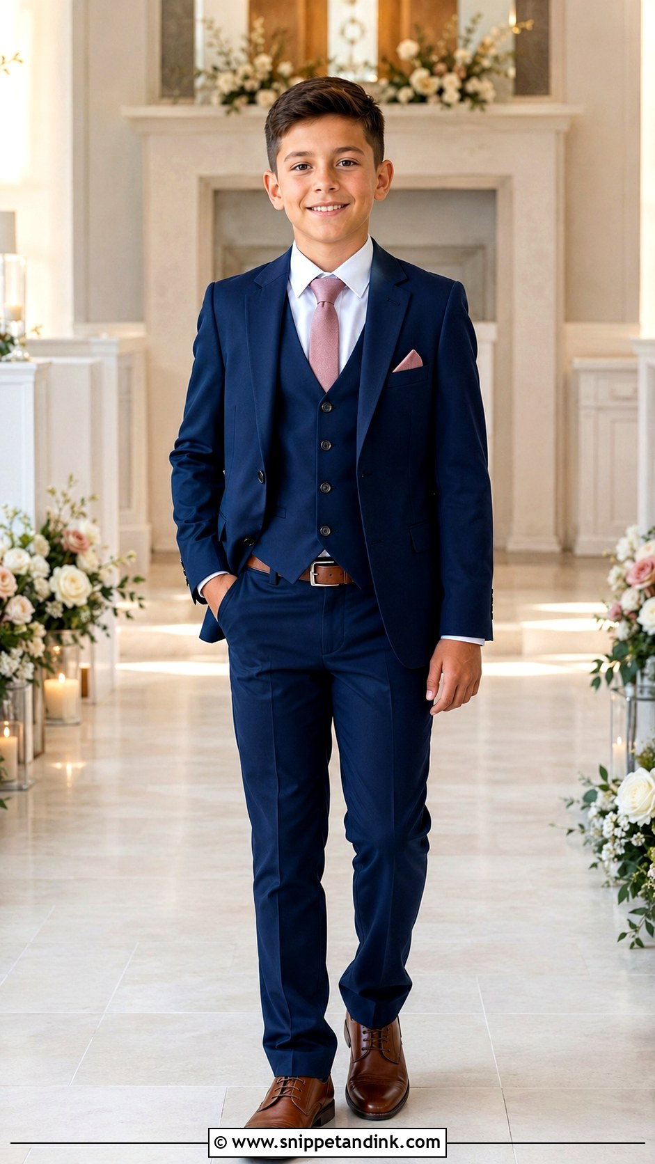 Three Piece Vest Boys Wedding Outfit - Snippet and Ink - 20 Boys Wedding Outfits