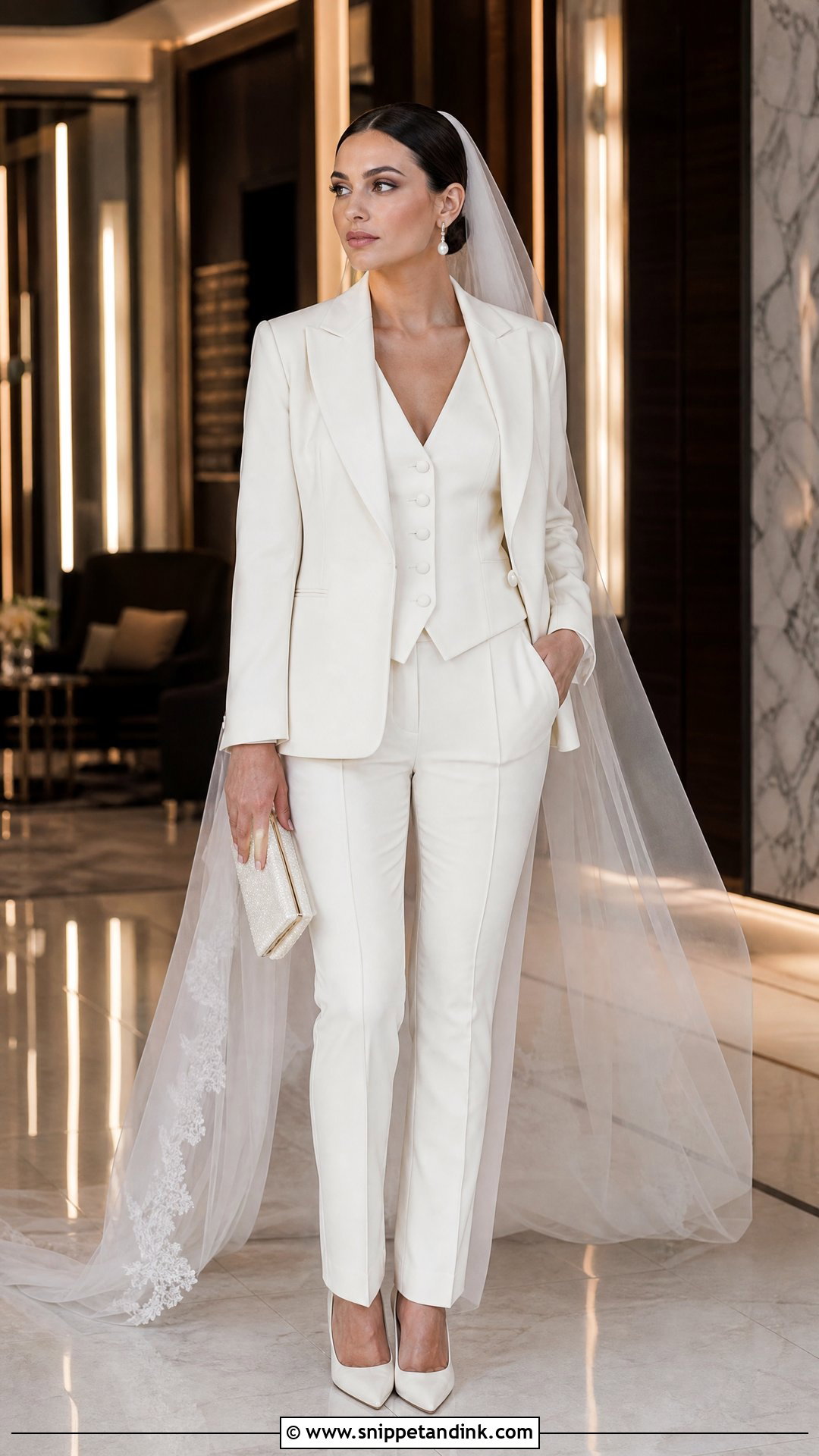Three Piece Wedding Suit - Snippet and Ink - 25 Suit Wedding Dress Ideas