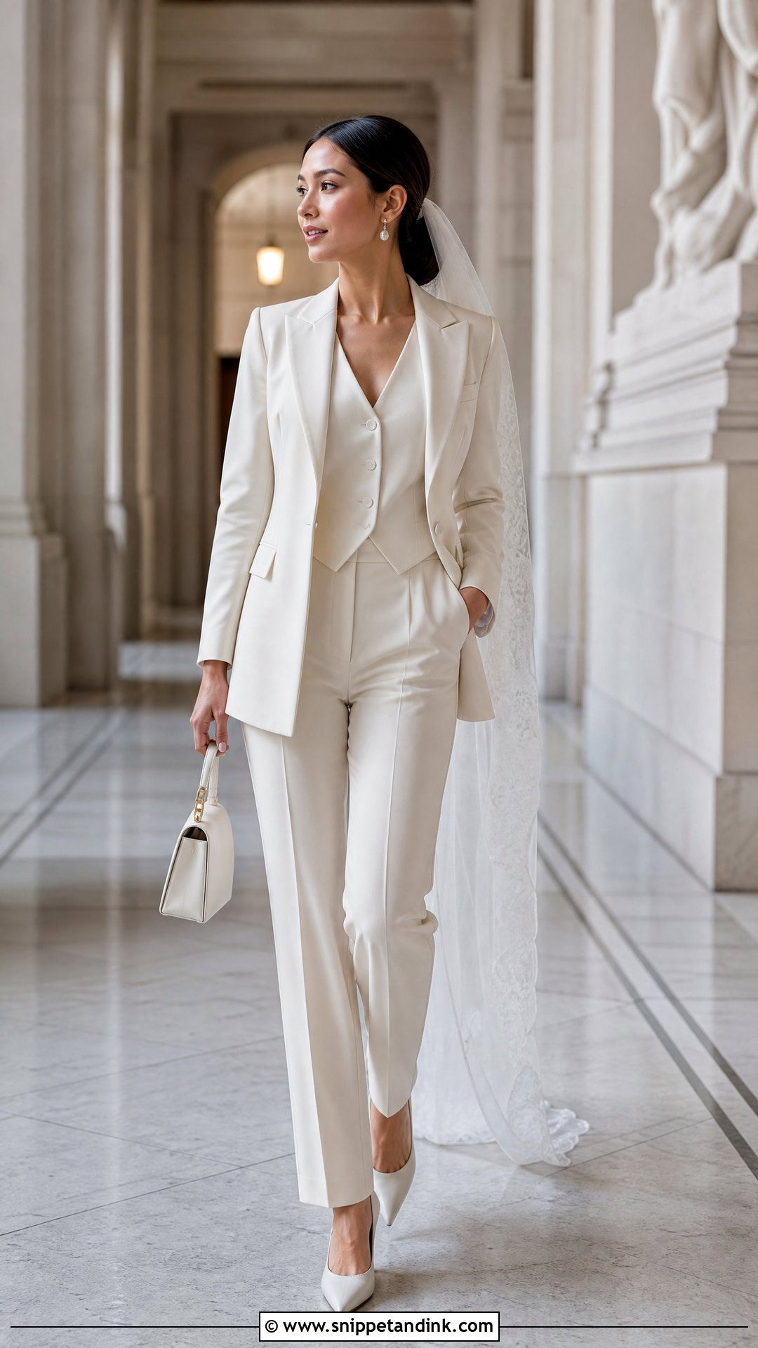 Three Piece Wedding Suit - Snippet and Ink - 20 Wedding Suit for Bride Ideas