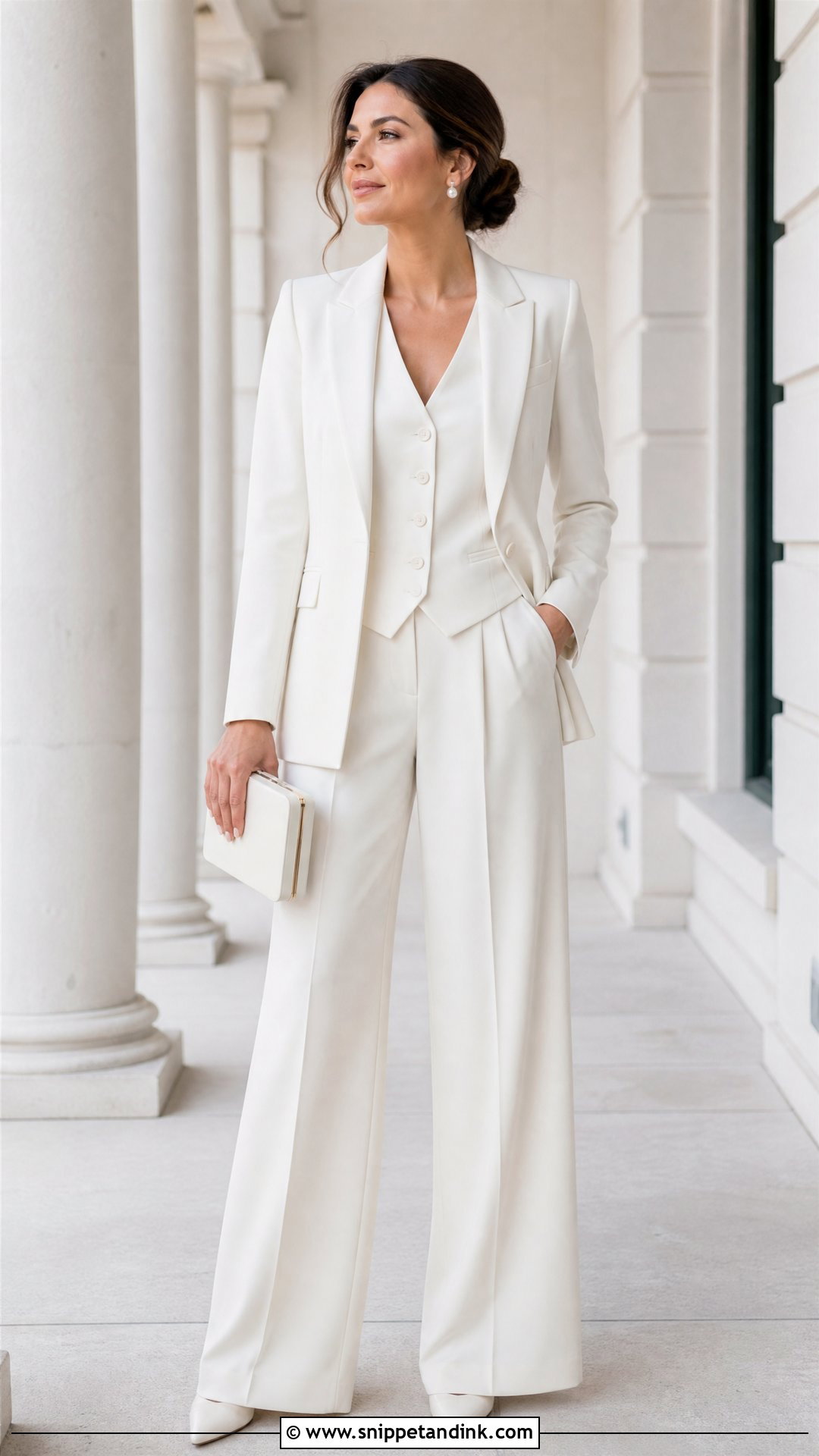 Three Piece Wedding Suit For Women - Snippet and Ink - 25 Female Wedding Suit Ideas