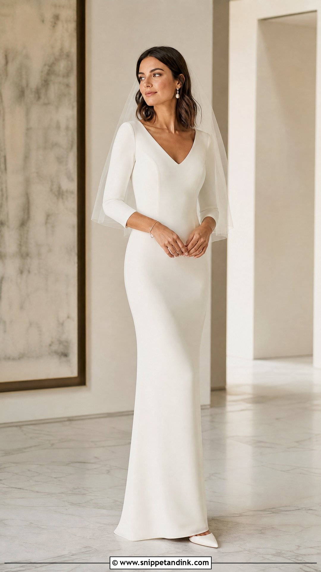 Three Quarter Sleeve Wedding Dress - Snippet and Ink - 20 Simple Wedding Dress Sleeves
