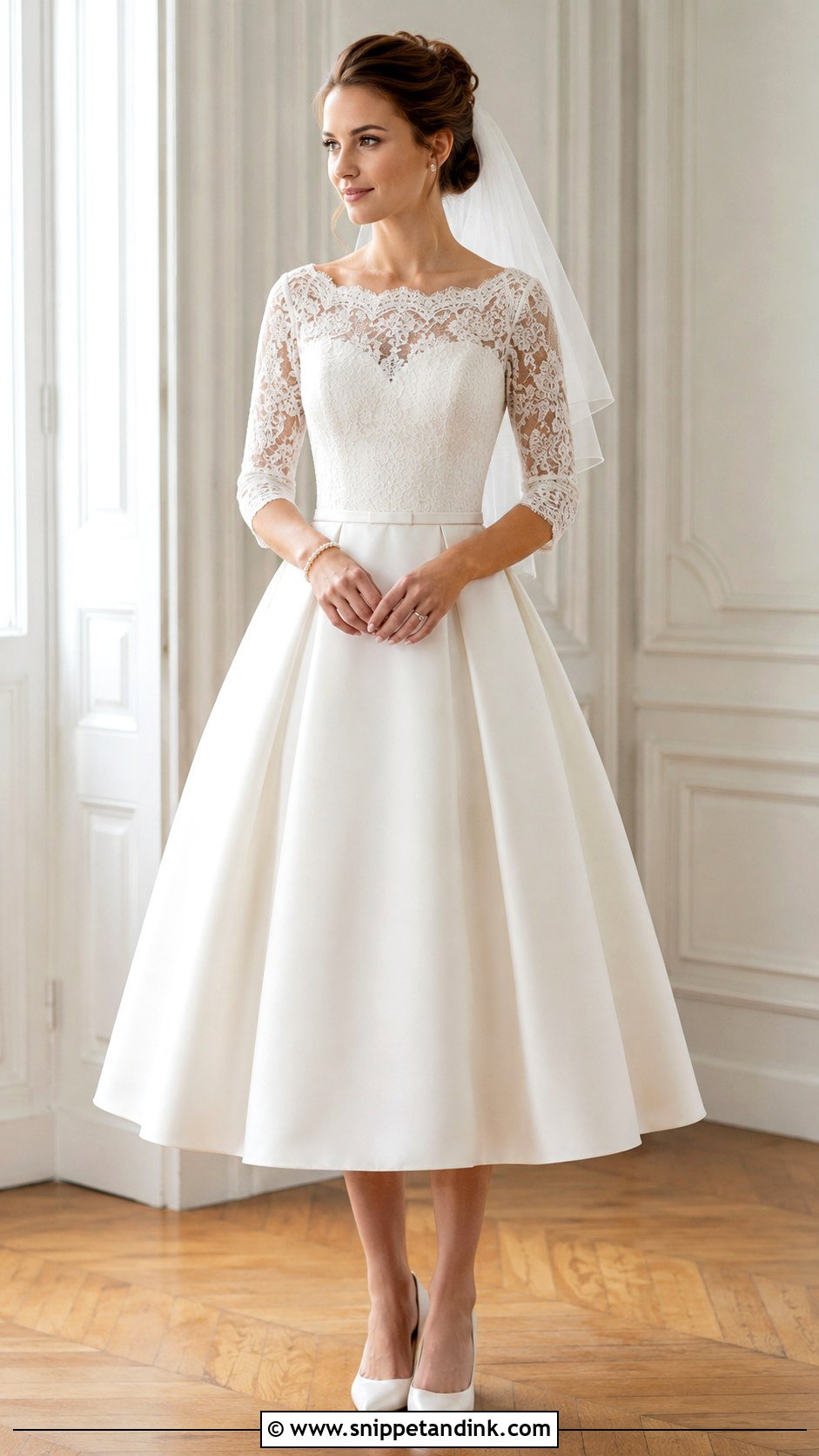 Three Quarter Sleeves for a Wedding Dress - Snippet and Ink - 20 Adding Sleeves to Wedding Dress