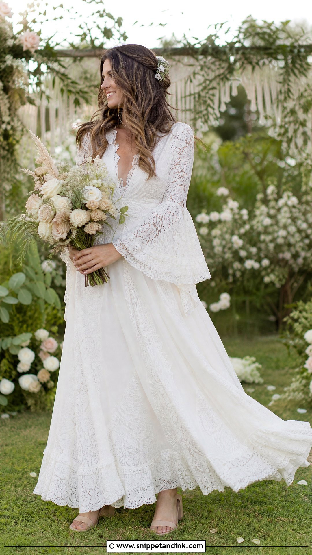 Thrifted Boho Wedding Dress - Snippet and Ink - 25 Thrifted Wedding Dress Ideas