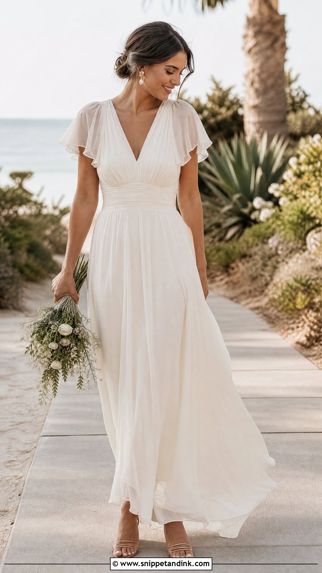 Thrifted Chiffon Wedding Dress - Snippet and Ink - 25 Thrifted Wedding Dress Ideas