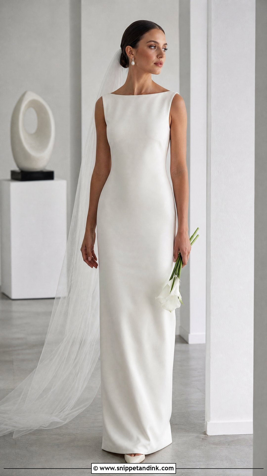 Thrifted Column Wedding Dress - Snippet and Ink - 25 Thrifted Wedding Dress Ideas