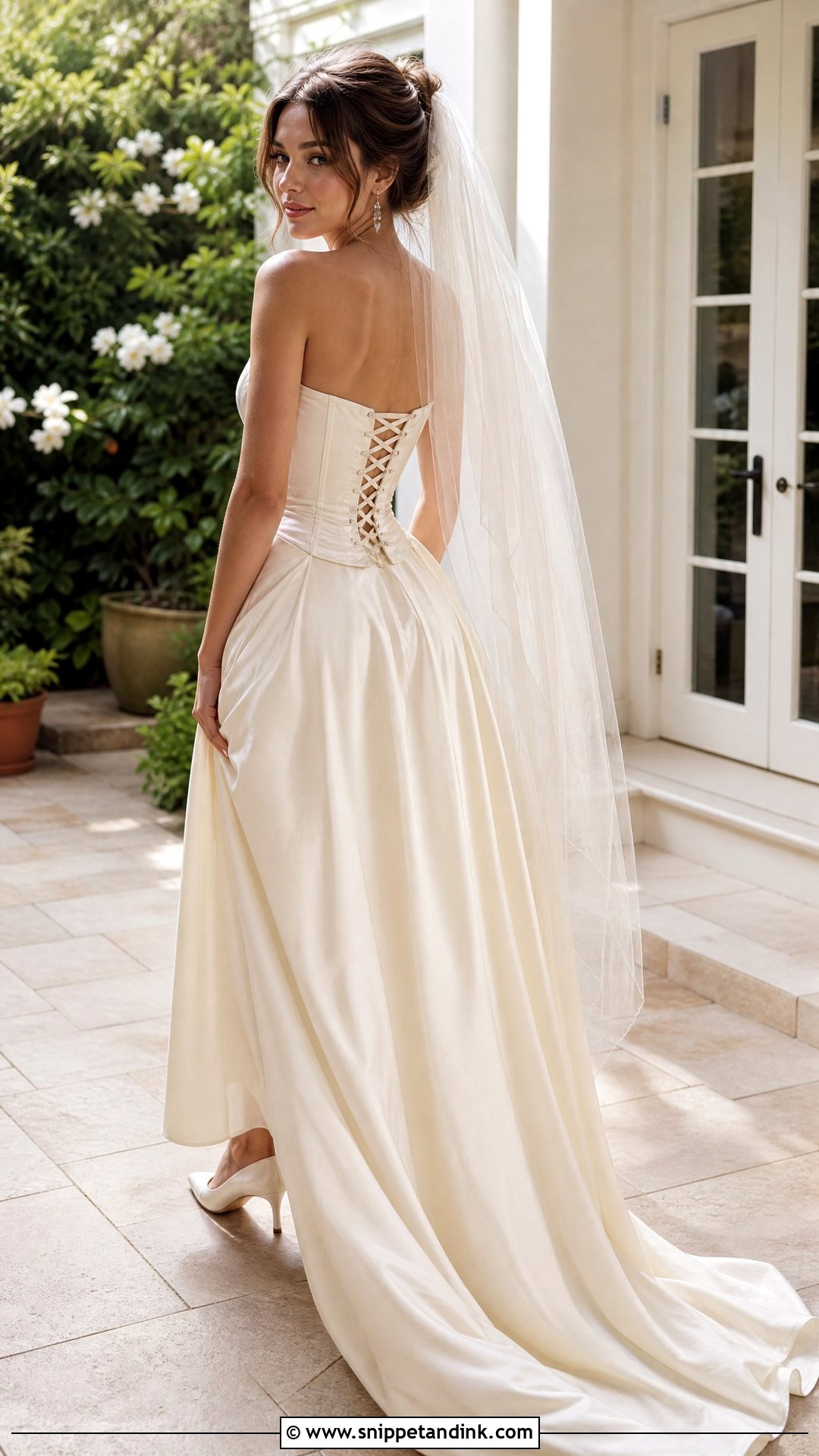 Thrifted Corset Wedding Dress - Snippet and Ink - 25 Thrifted Wedding Dress Ideas