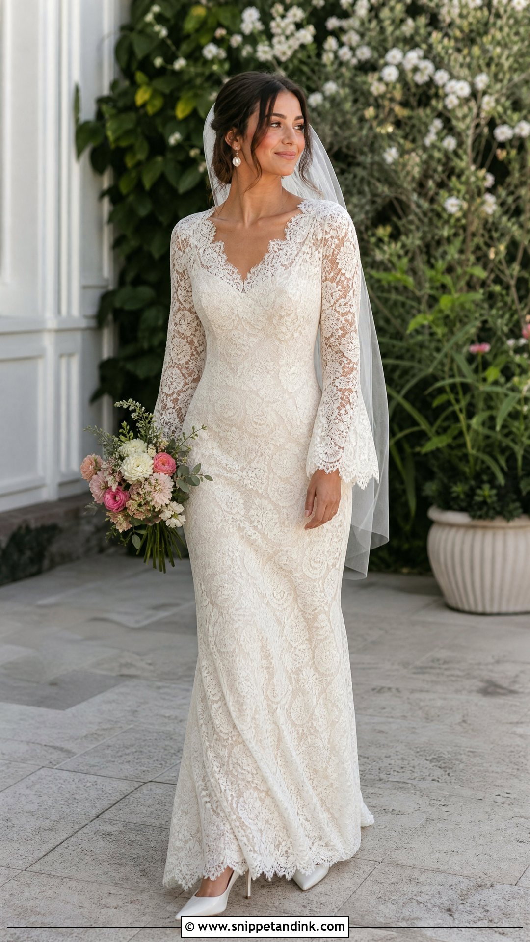 Thrifted Lace Wedding Dress - Snippet and Ink - 25 Thrifted Wedding Dress Ideas