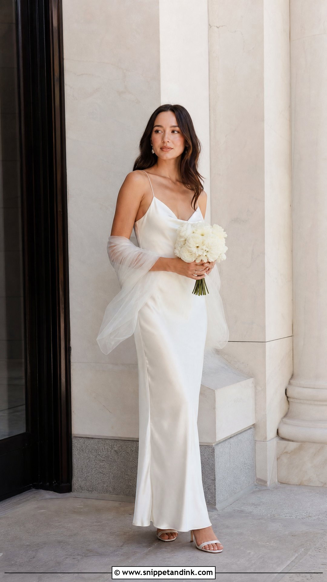 Thrifted Satin Slip Wedding Dress - Snippet and Ink - 25 Thrifted Wedding Dress Ideas